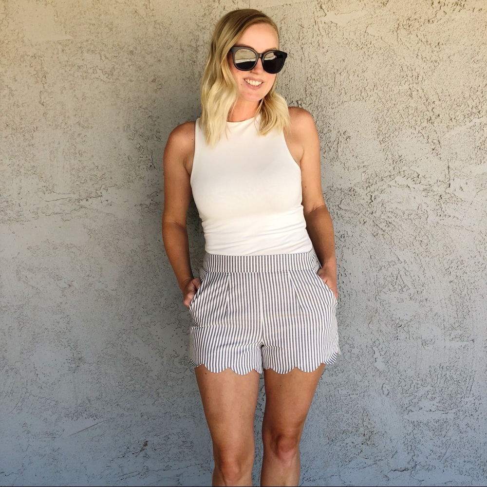 Cotton striped shorts